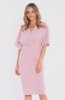 Stylove S434 sukienka midi z kopertowym dekoltem liliowa 